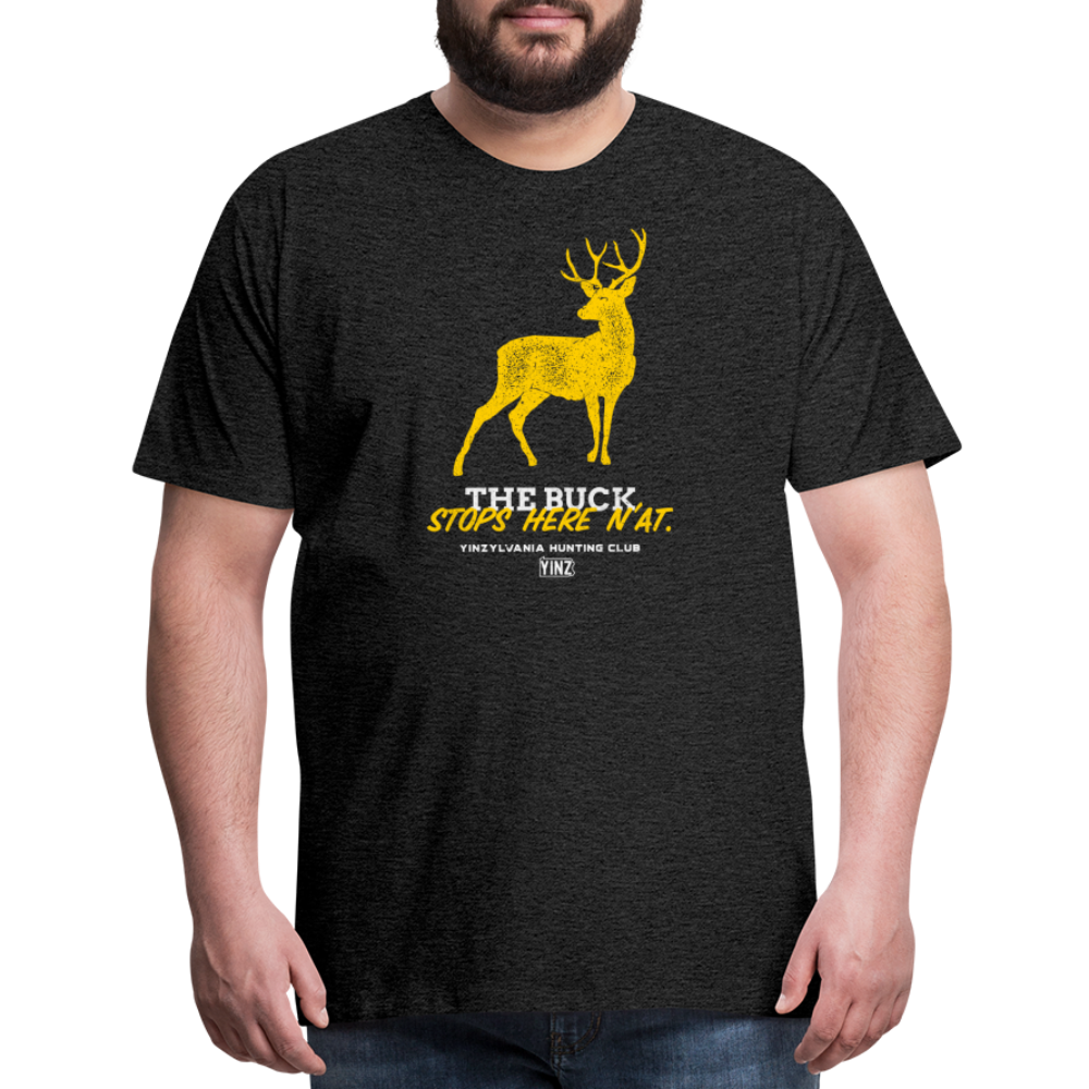 THE BUCK STOPS HERE N'AT - Men's Tall T-Shirt - charcoal grey