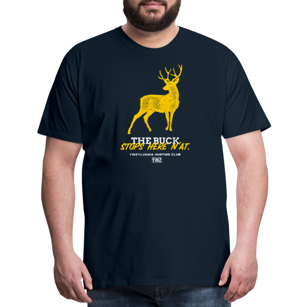 THE BUCK STOPS HERE N'AT - Men's Tall T-Shirt - deep navy