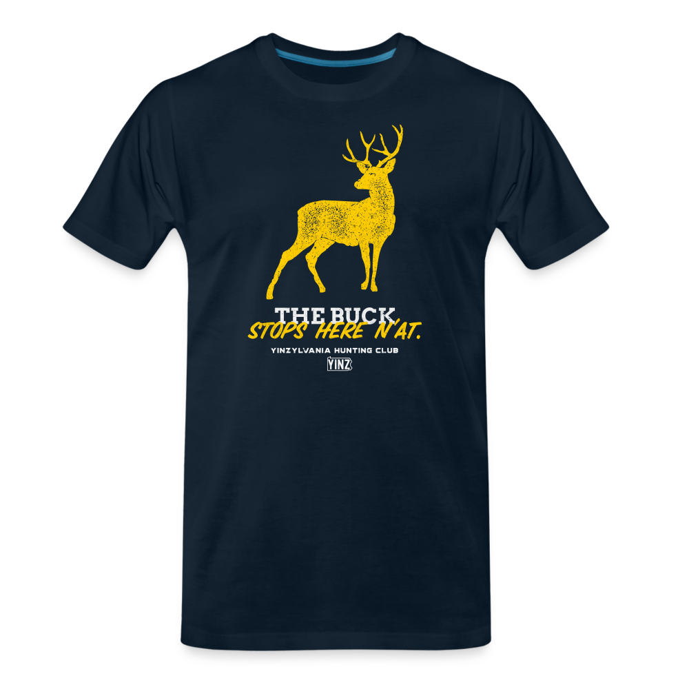 THE BUCK STOPS HERE N'AT - Men's Tall T-Shirt - deep navy