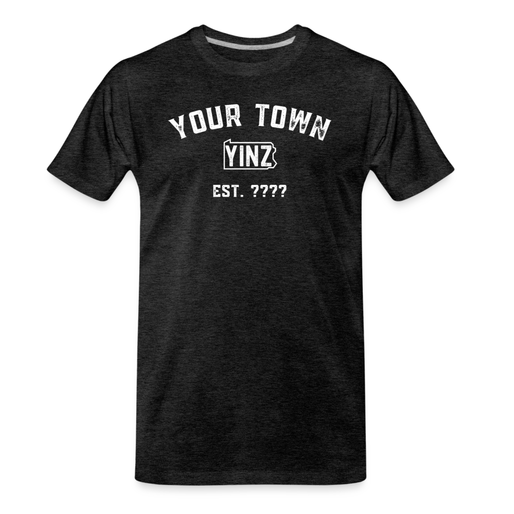 CUSTOM "YOUR TOWN" YINZYLVANIA TEE - Big & Tall Tee - charcoal grey