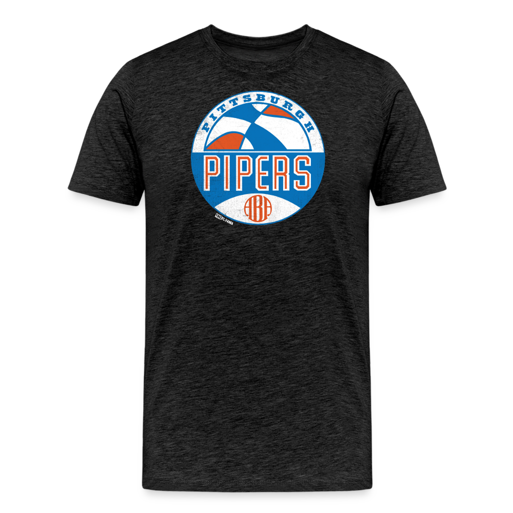PITTSBURGH PIPERS (ABA) - Big & Tall Tee - charcoal grey
