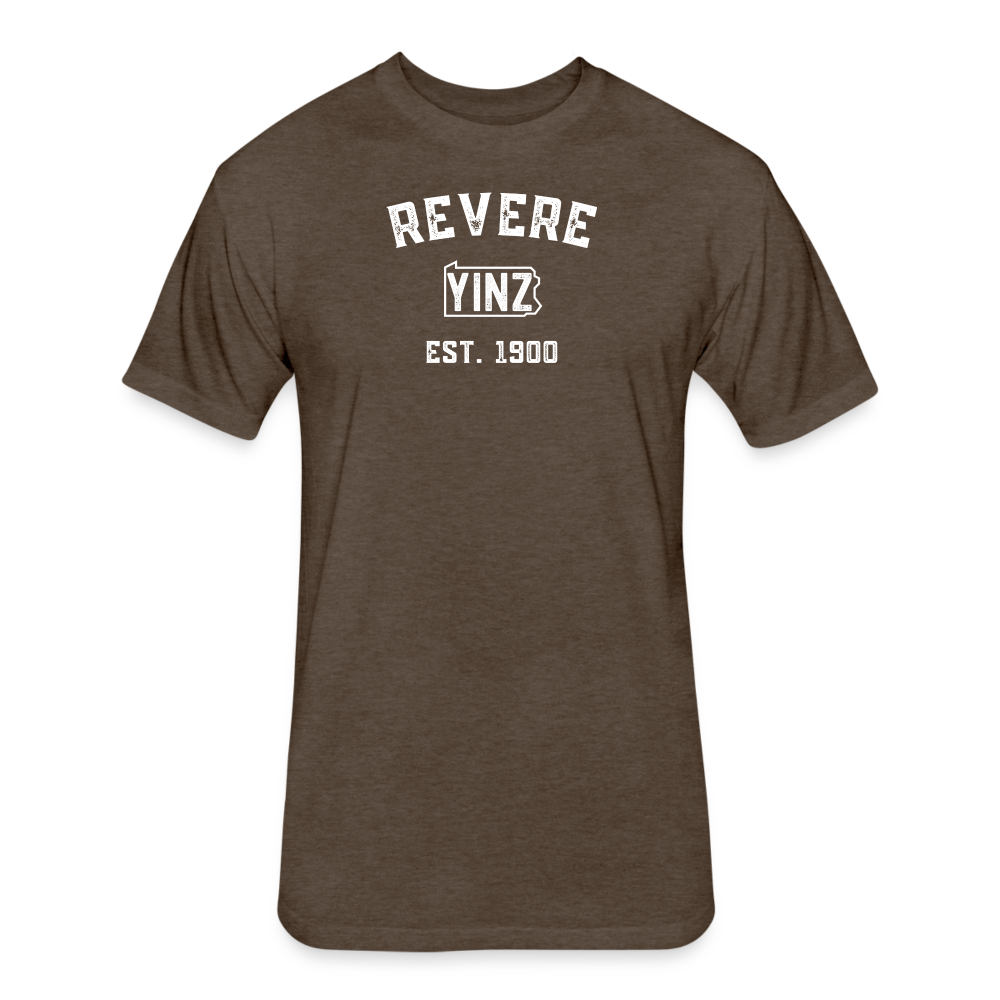 Fitted Cotton/Poly T-Shirt by Next Level - heather espresso
