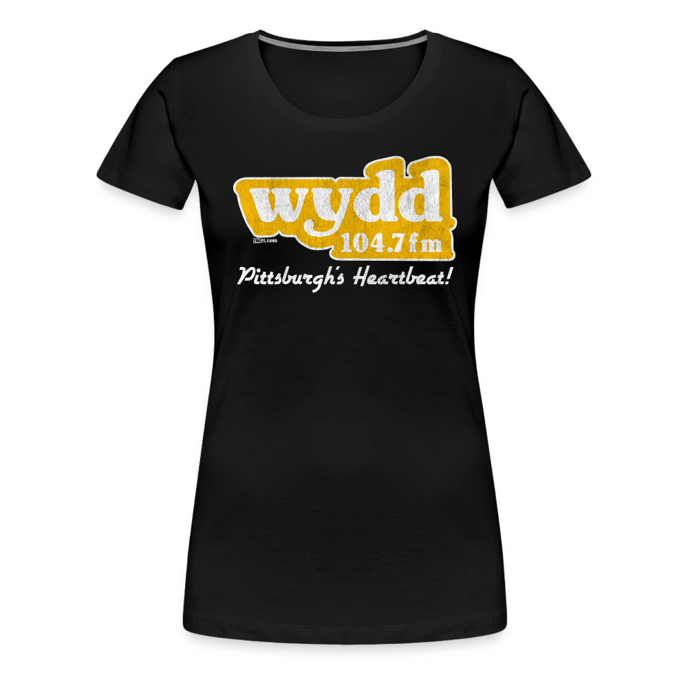 WYDD - PITTSBURGH'S HEARTBEAT - Women's Tee - black
