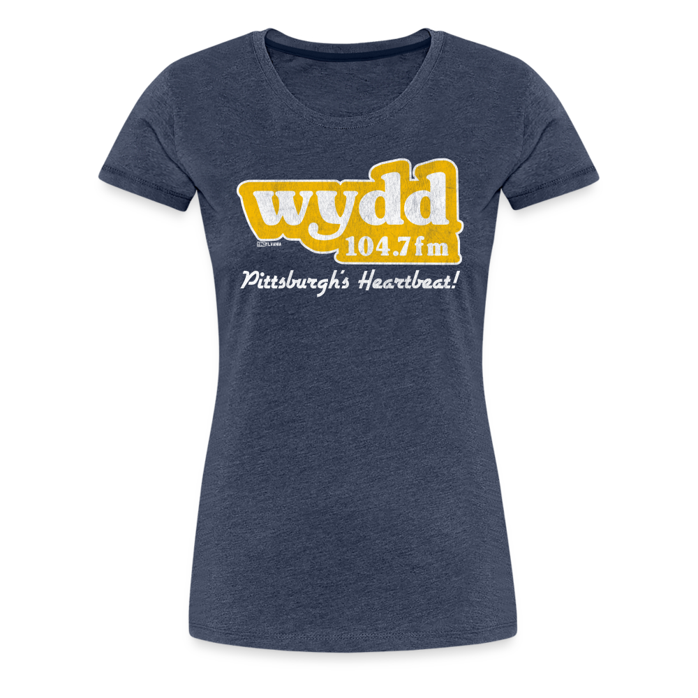 WYDD - PITTSBURGH'S HEARTBEAT - Women's Tee - heather blue