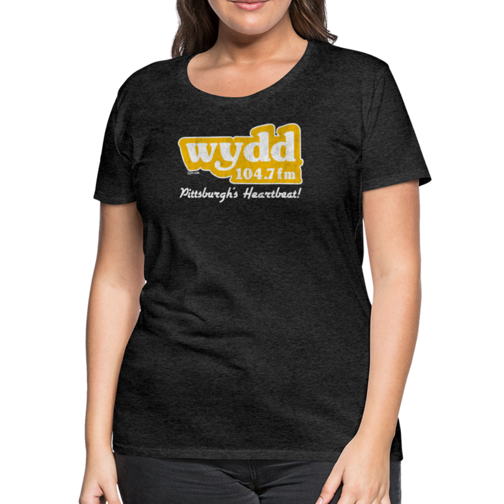 WYDD - PITTSBURGH'S HEARTBEAT - Women's Tee - charcoal grey