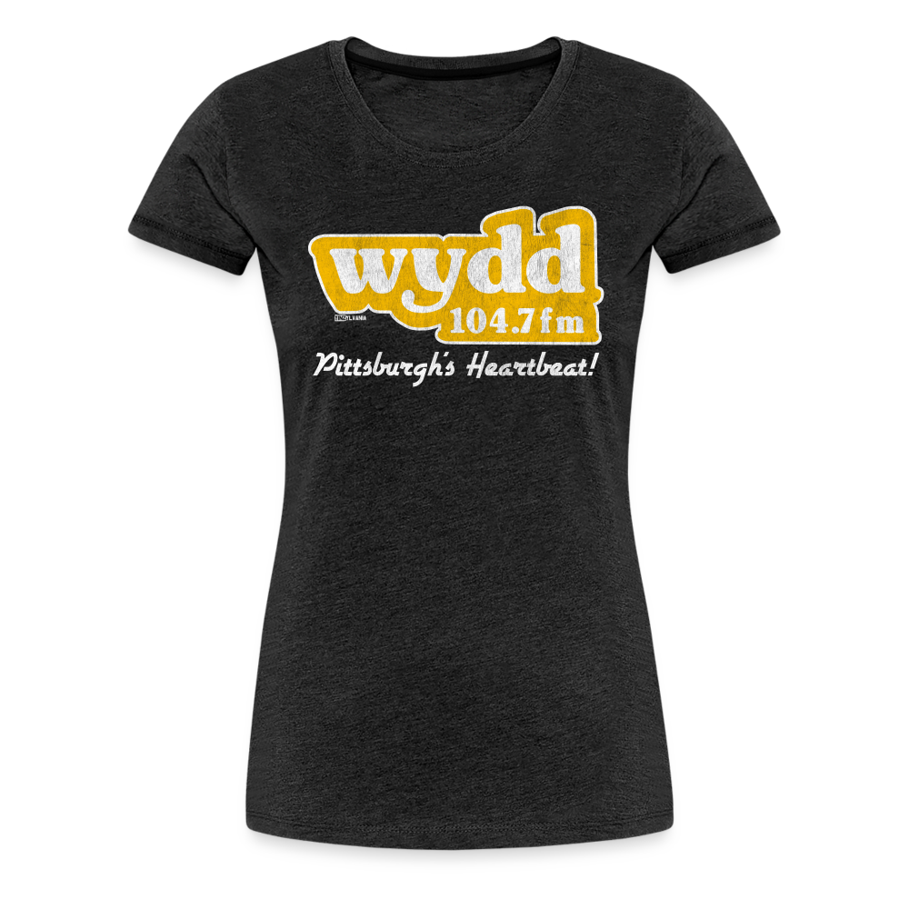 WYDD - PITTSBURGH'S HEARTBEAT - Women's Tee - charcoal grey