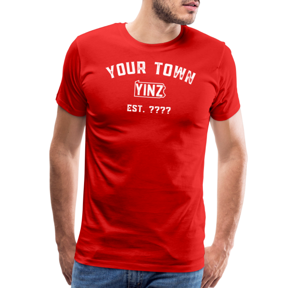 CUSTOM "YOUR TOWN" YINZYLVANIA Tee - red