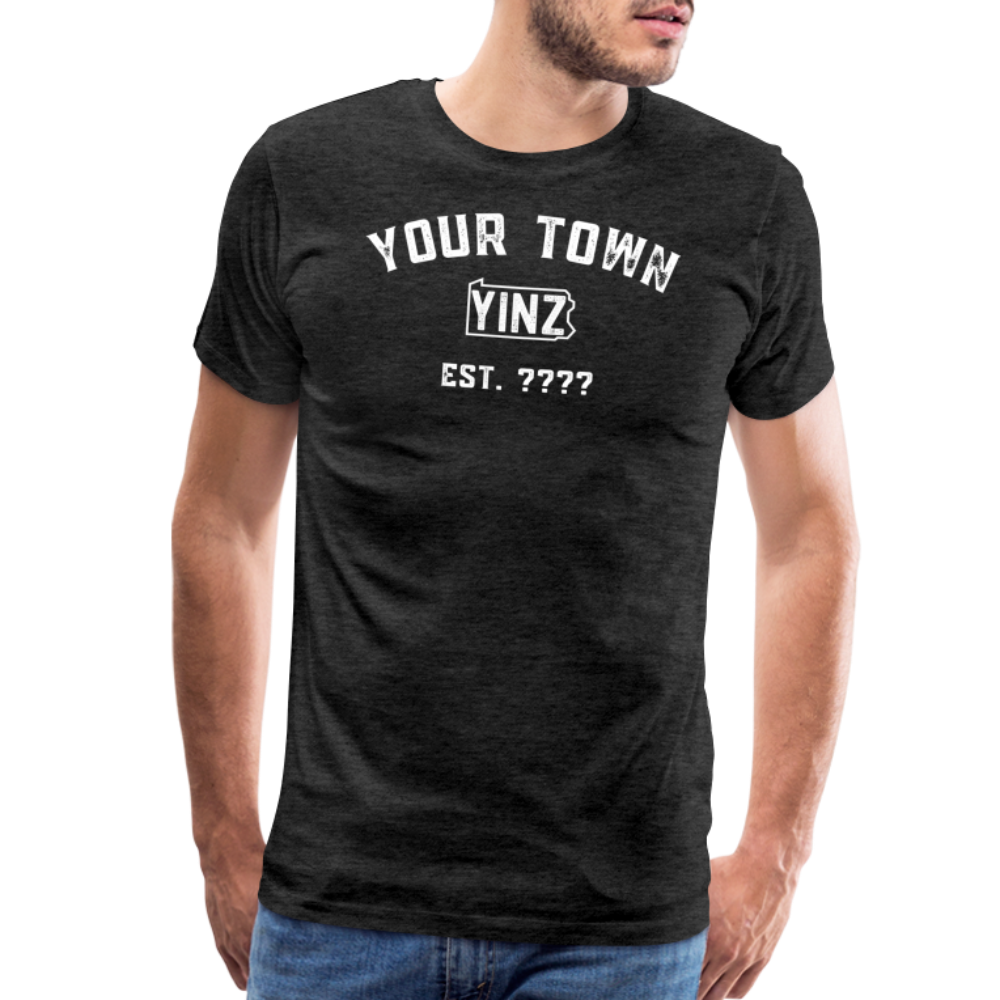 CUSTOM "YOUR TOWN" YINZYLVANIA Tee - charcoal grey