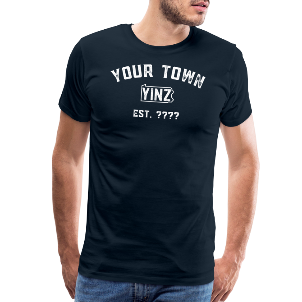 CUSTOM "YOUR TOWN" YINZYLVANIA Tee - deep navy