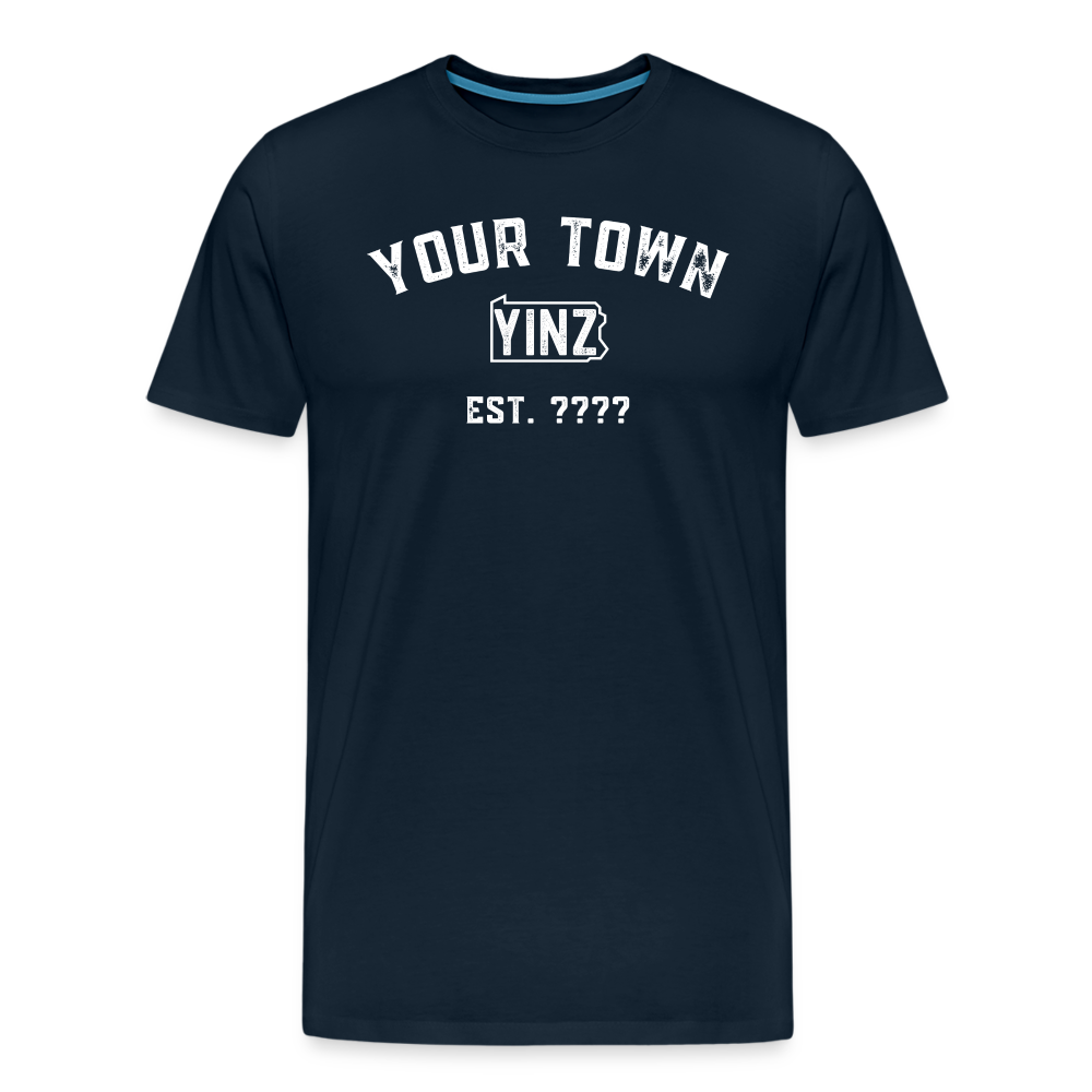 CUSTOM "YOUR TOWN" YINZYLVANIA Tee - deep navy