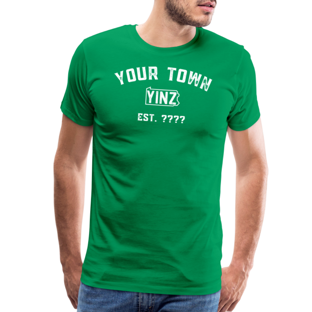 CUSTOM "YOUR TOWN" YINZYLVANIA Tee - kelly green