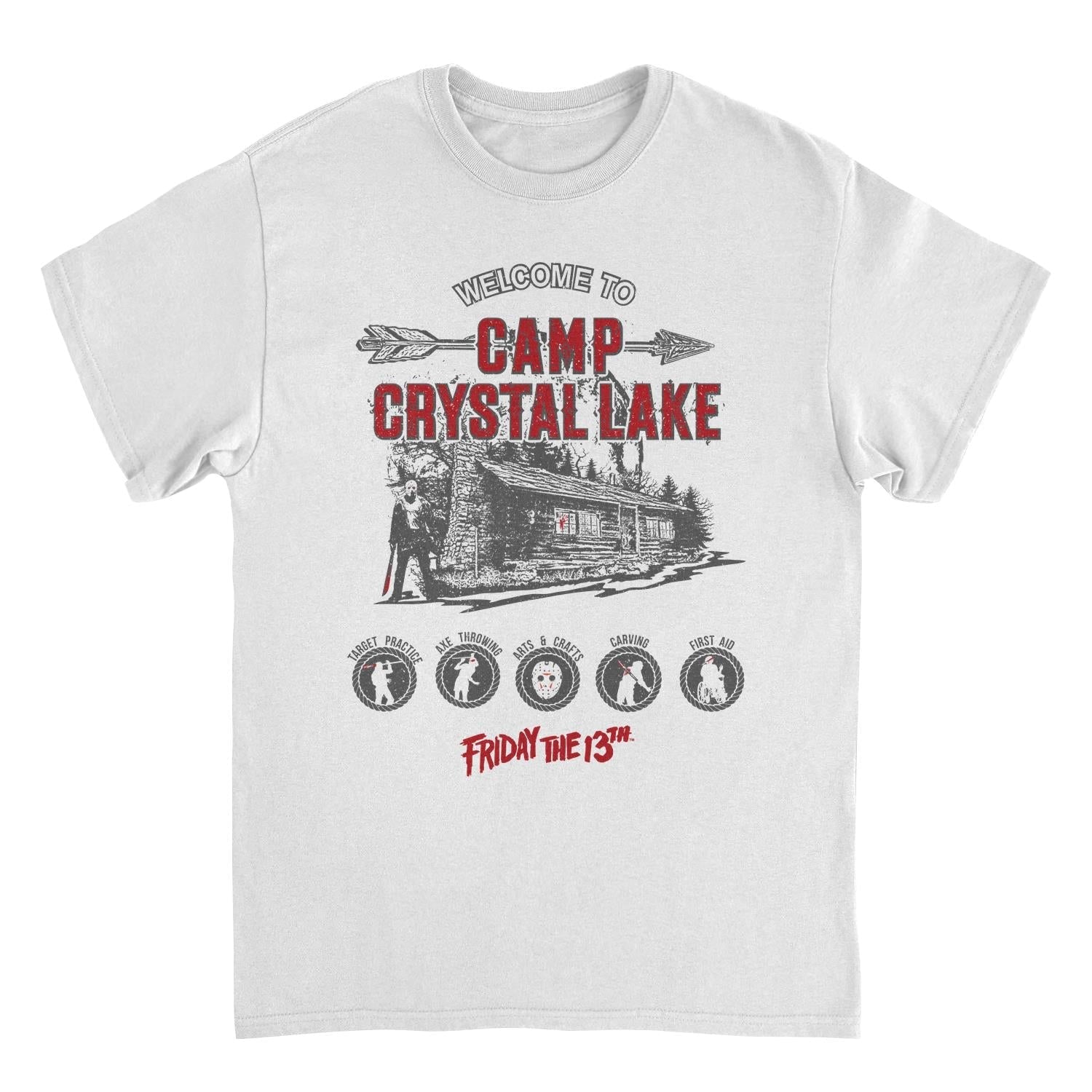 Camp Crystal Lake Activities (Friday the 13th ) - White T-Shirt