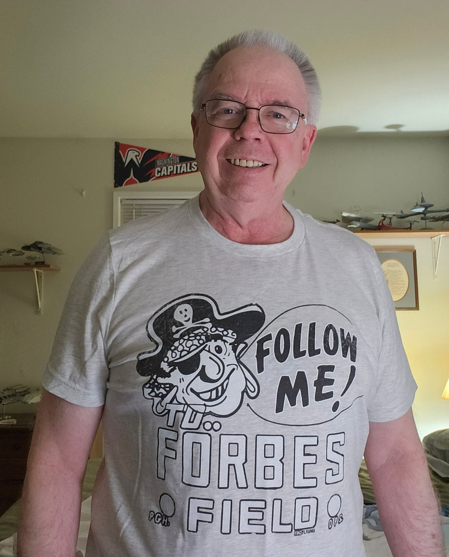 Customer photo from Norman D. wearing Follow Me to Forbes Field | T-Shirt