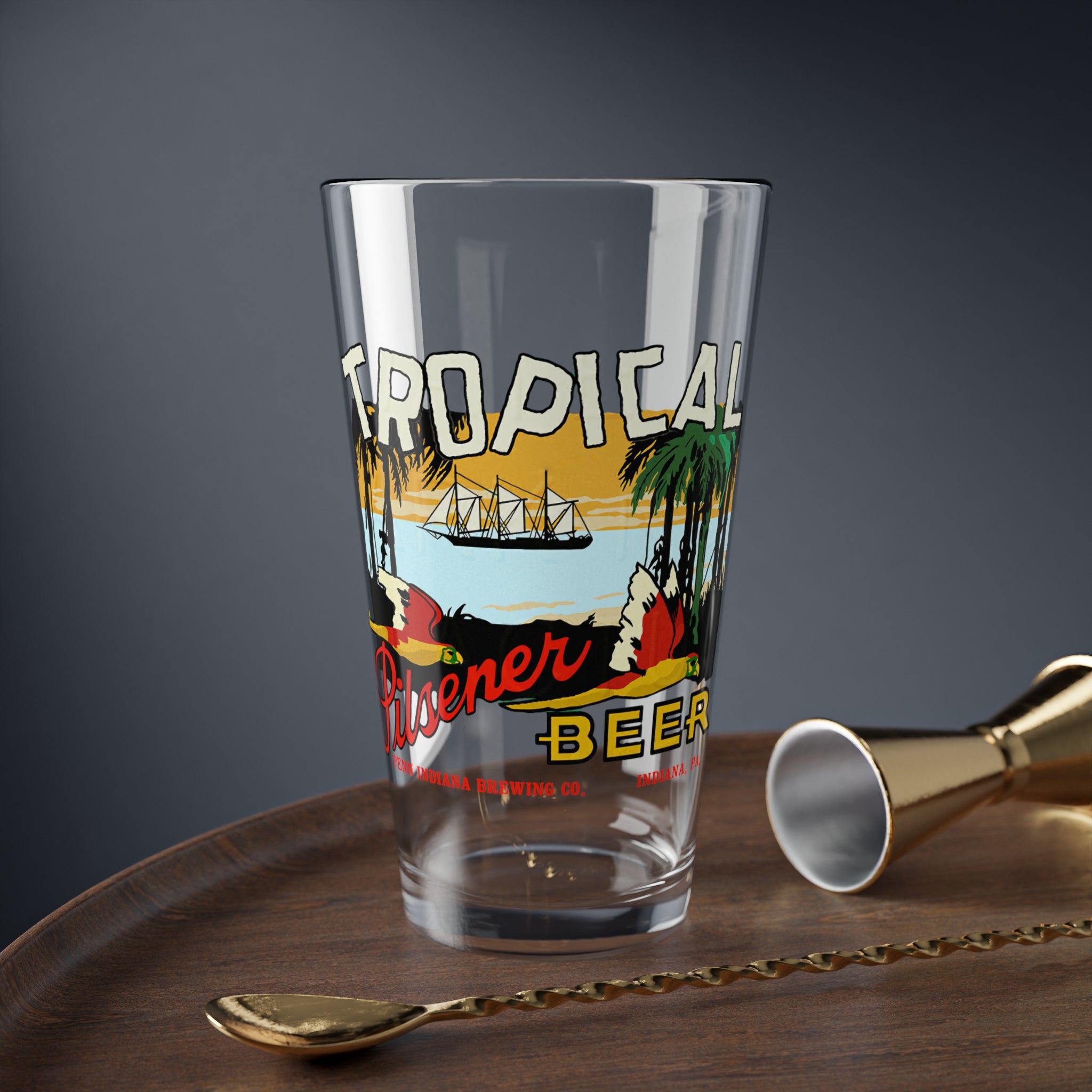 Tropical Pilsner Beer - Indiana, PA - Pint Glass, 16oz