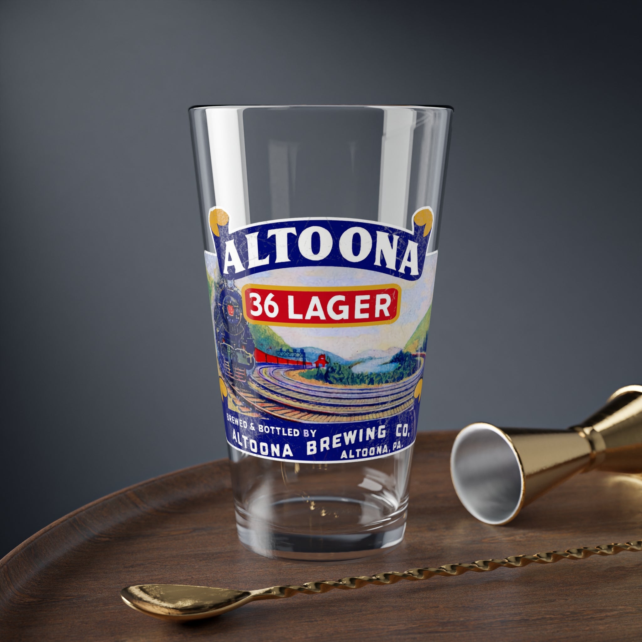 Altoona 36 Beer - Altoona, PA - Pint Glass, 16oz