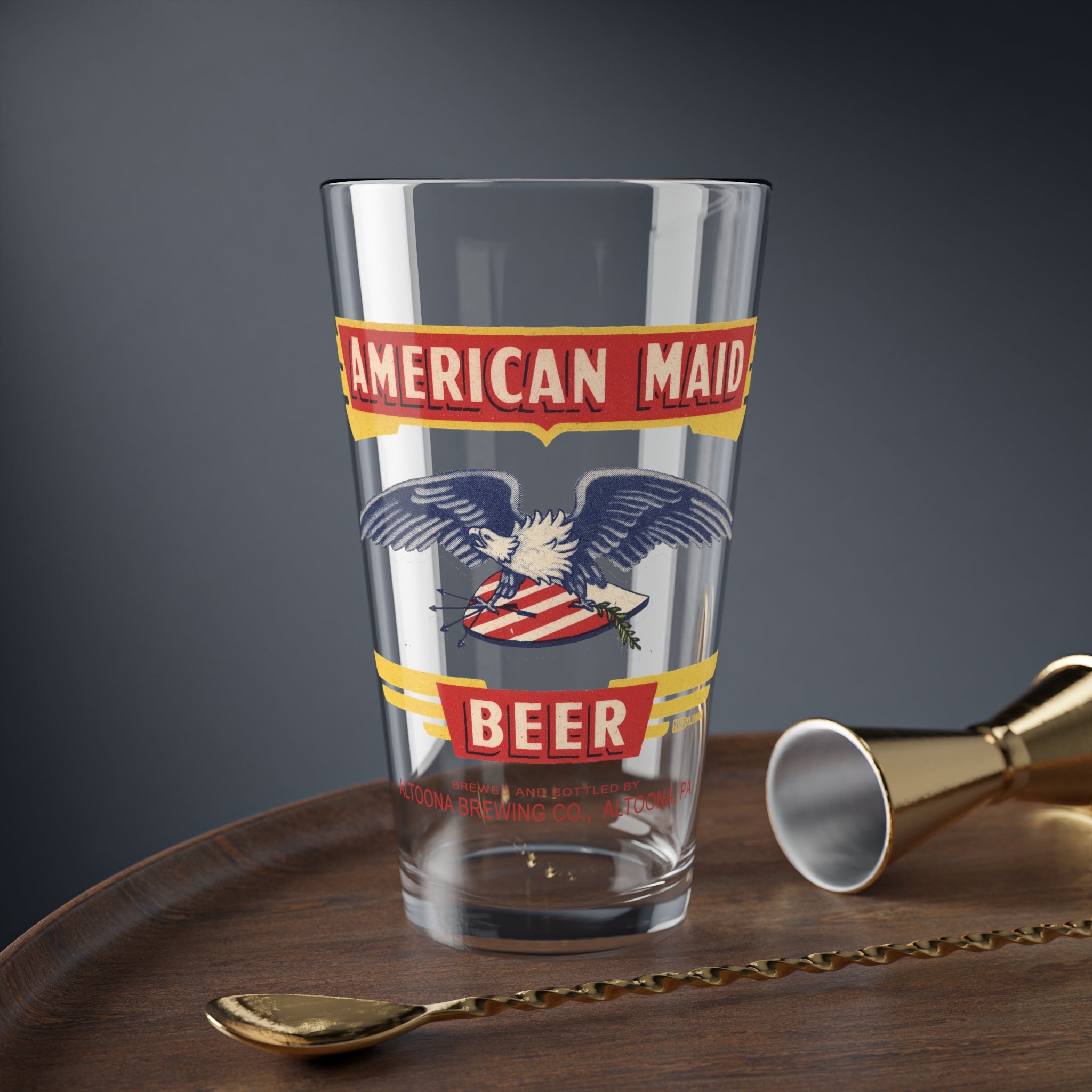 American Maid Beer - Altoona, PA - Pint Glass, 16oz