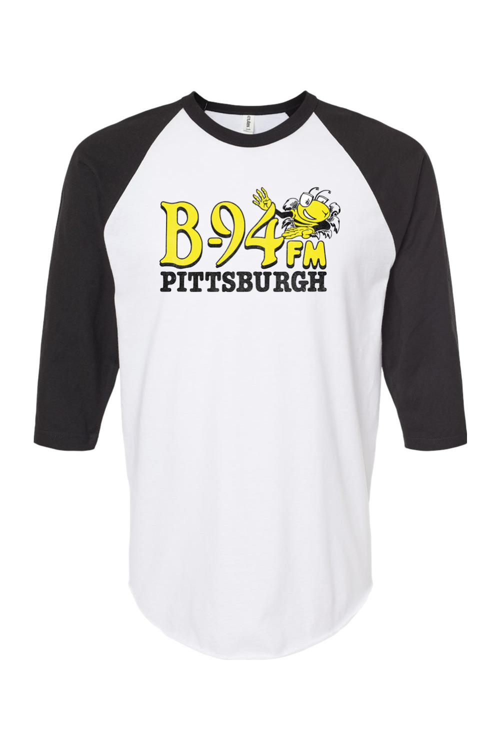 B-94 FM Radio - Pittsburgh - Baseball Raglan T-Shirt