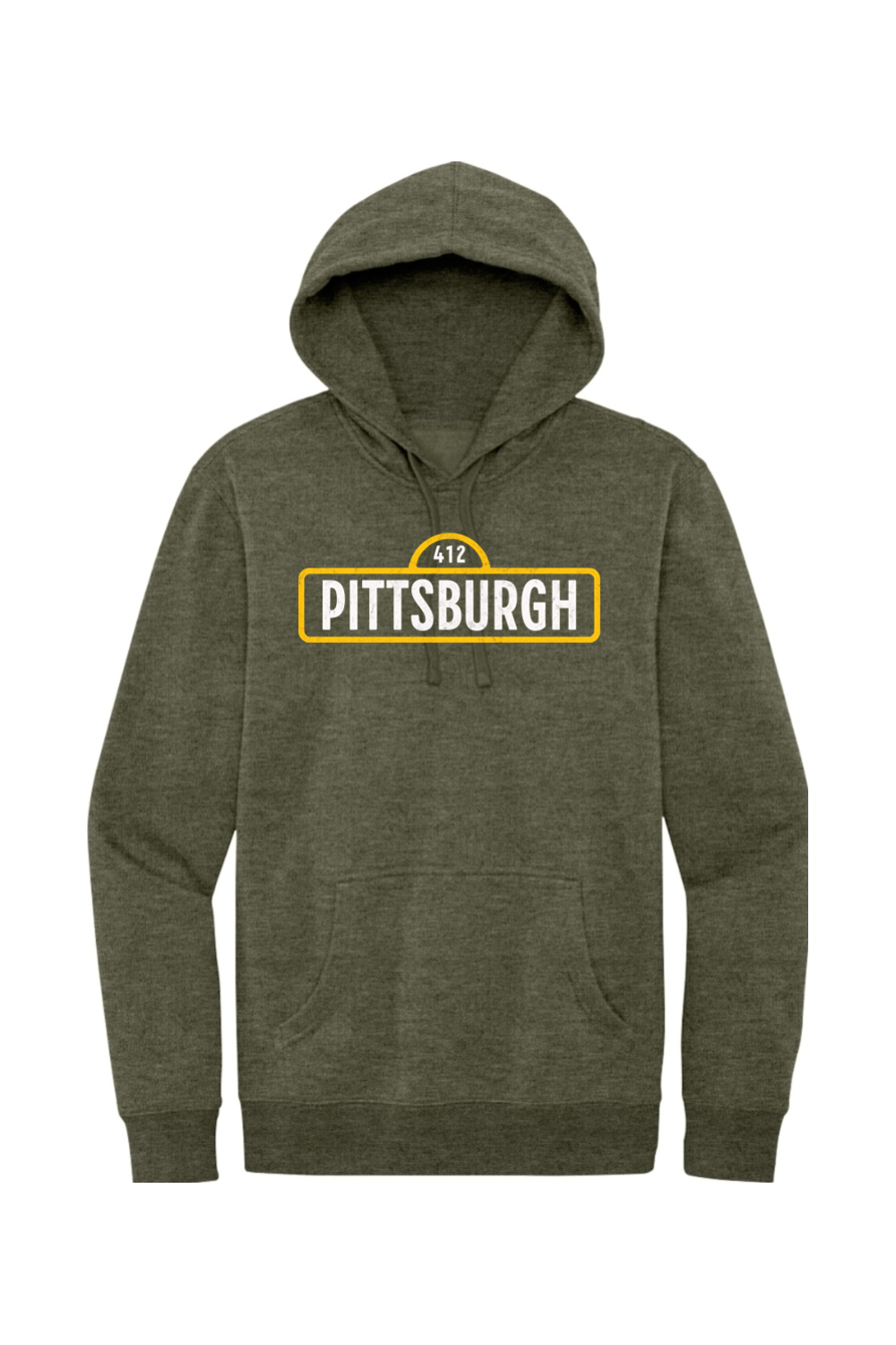 Pittsburgh Street (412) - Fleece Hoodie - Yinzylvania