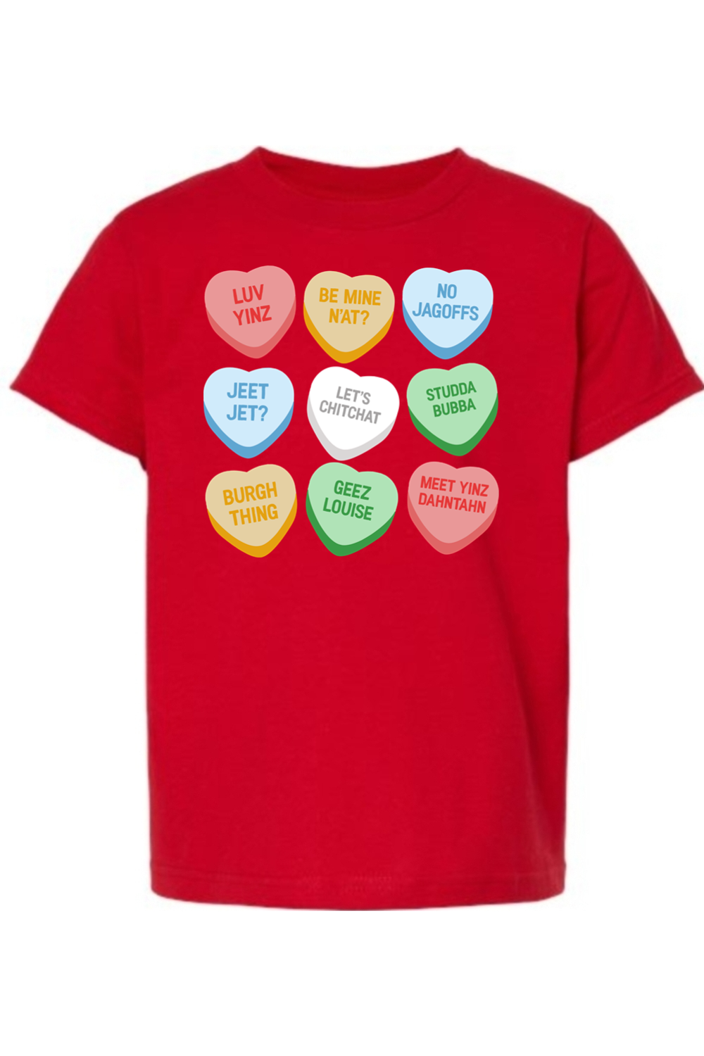 Pittsburgh Conversation Hearts - Kids Tee - Yinzylvania
