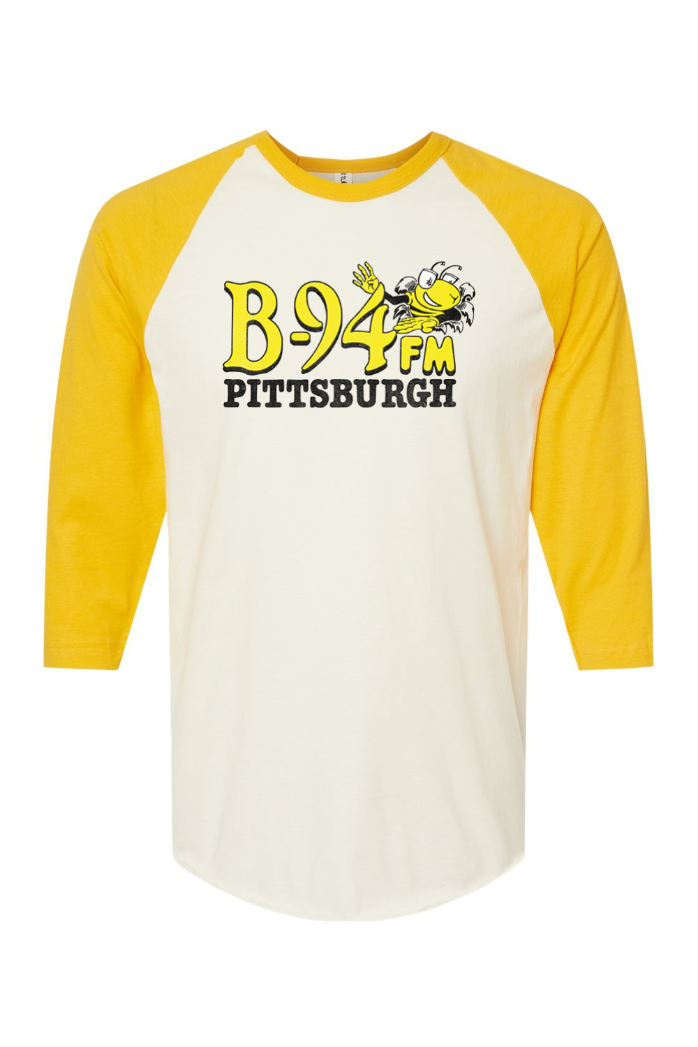 B-94 FM Radio - Pittsburgh - Baseball Raglan T-Shirt