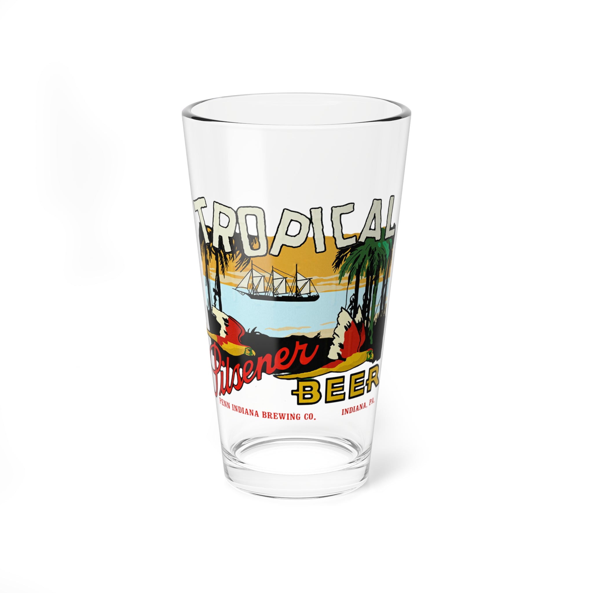 Tropical Pilsner Beer - Indiana, PA - Pint Glass, 16oz