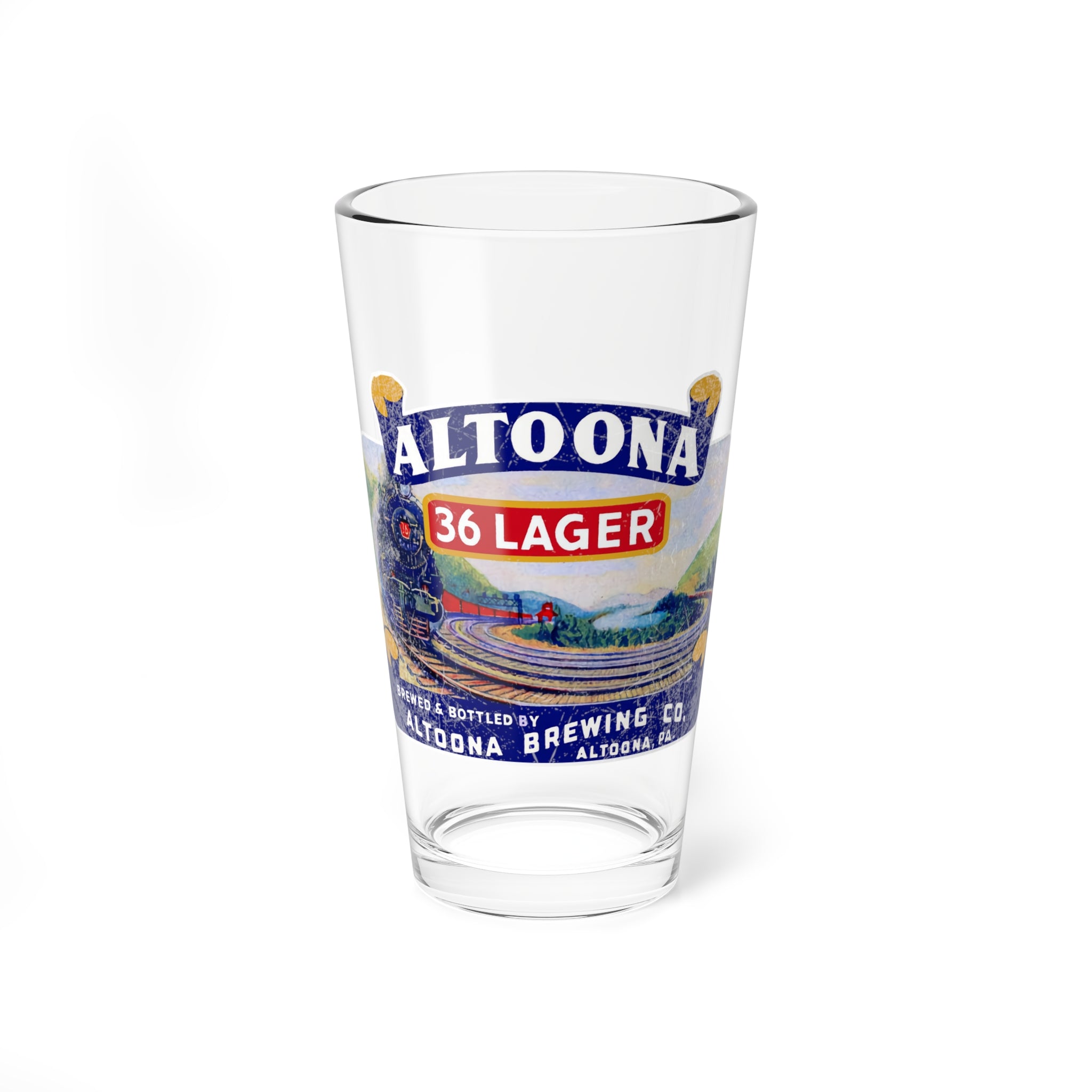 Altoona 36 Beer - Altoona, PA - Pint Glass, 16oz