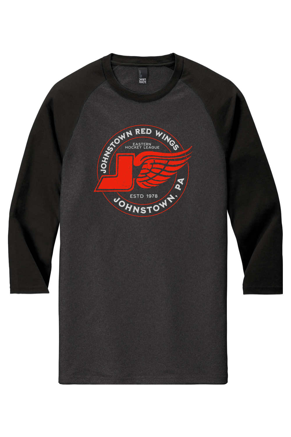 Johnstown Red Wings Hockey - Raglan Tee - Yinzylvania