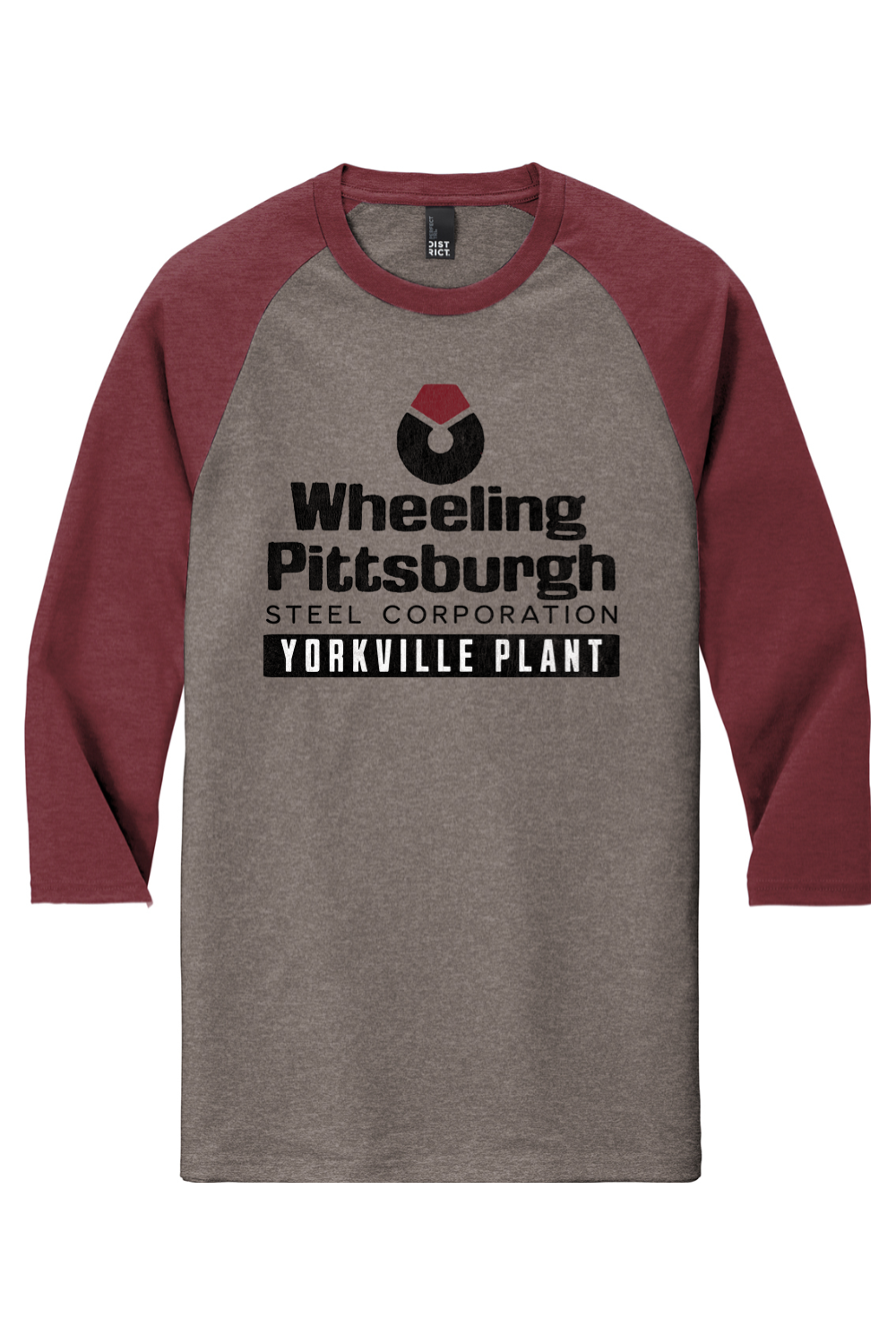 Wheeling Pittsburgh Steel Corp. - Yorkville - Baseball Raglan Tee - Yinzylvania