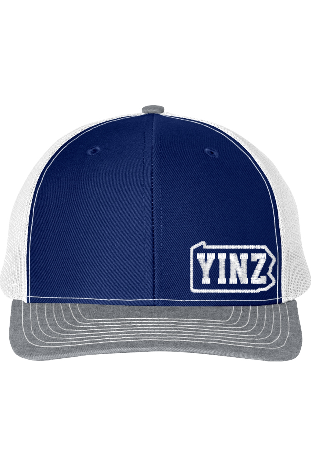 Yinzylvania Logo - White - Embroidered Snapback Hat - Yinzylvania