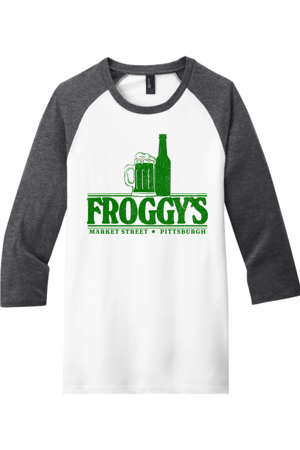 Froggy's Bar - Market Street - Pittsburgh - 3/4-Sleeve Baseball Raglan - Yinzylvania