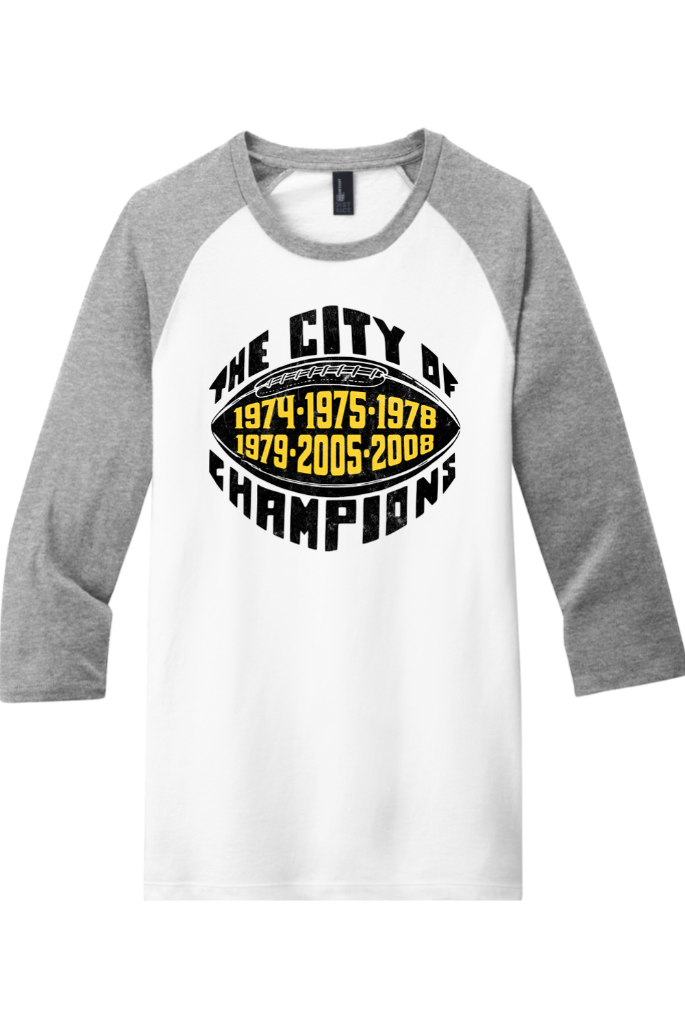 The City of Champions - Football - 3/4-Sleeve Raglan Tee - Yinzylvania