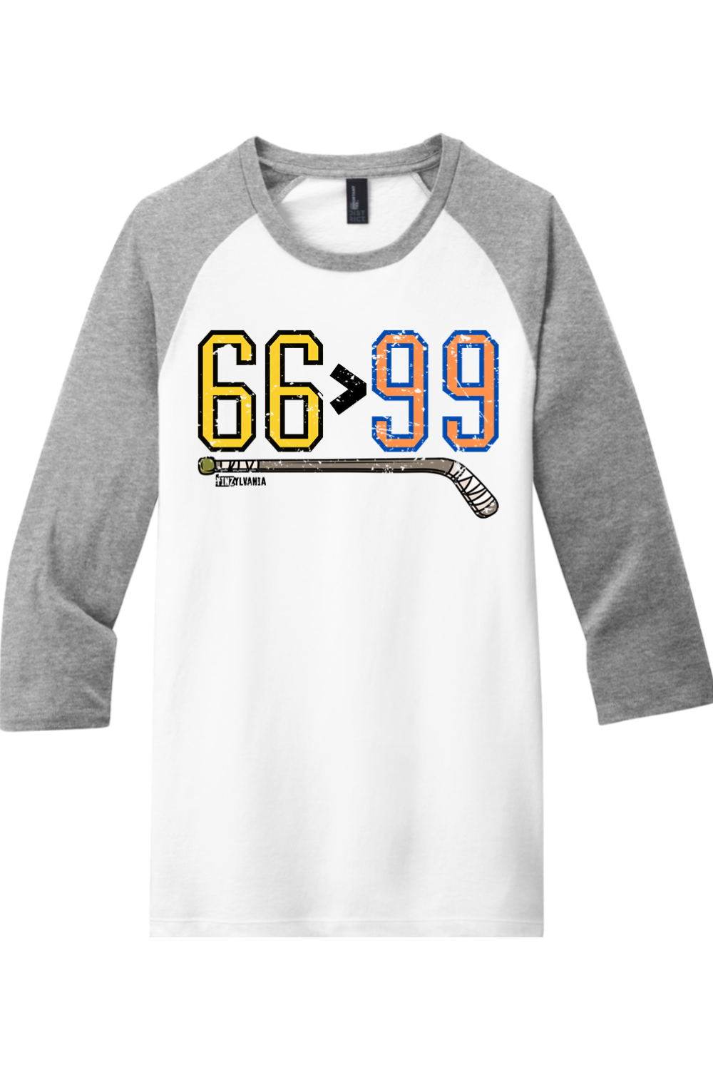 66 > 99 -  3/4-Sleeve Raglan Tee - Yinzylvania