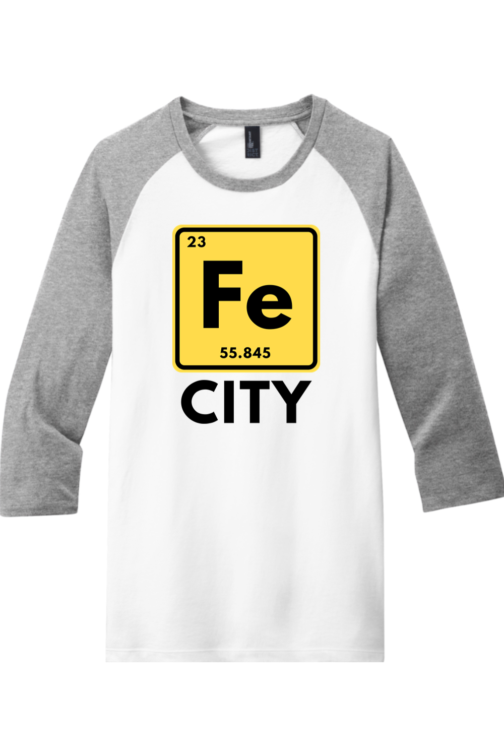 Iron City (Periodic Table) - 3/4-Sleeve Raglan Tee - Yinzylvania