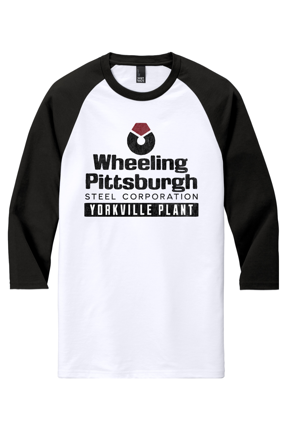 Wheeling Pittsburgh Steel Corp. - Yorkville - Baseball Raglan Tee - Yinzylvania