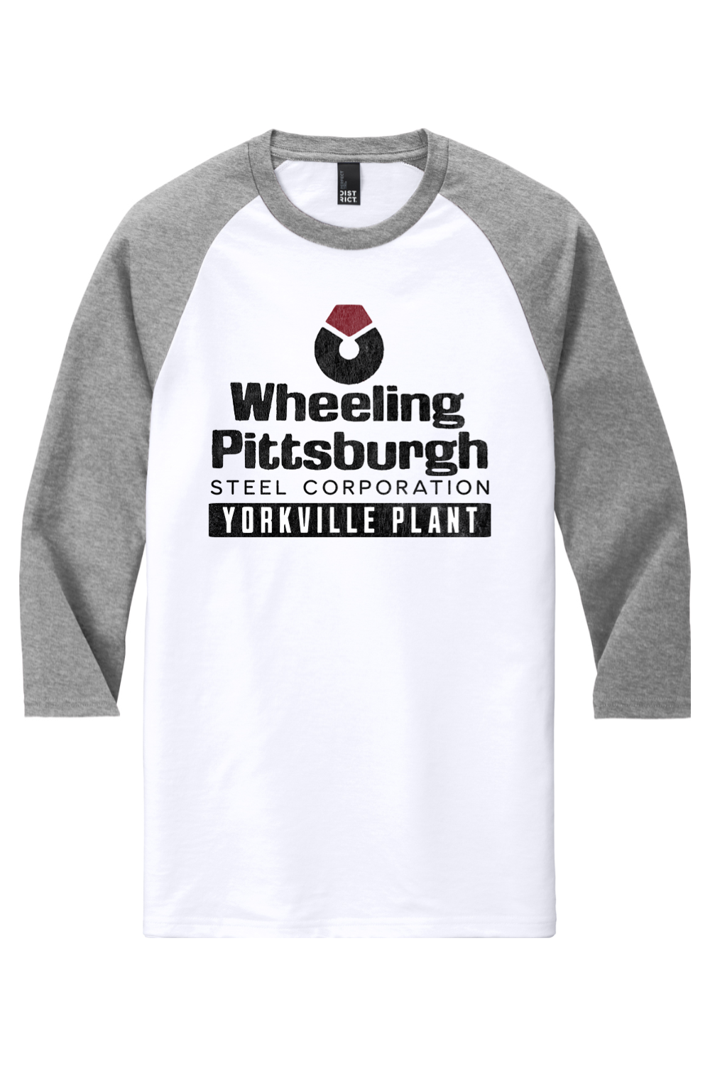 Wheeling Pittsburgh Steel Corp. - Yorkville - Baseball Raglan Tee - Yinzylvania