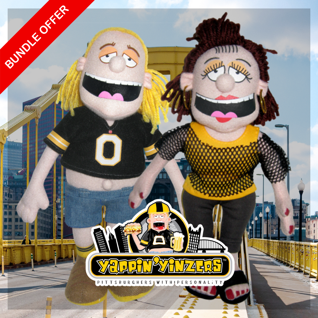 Chipped Ham Sam / Nebby Debbie Bundle - Yappin' Yinzer Talking Plush Dolls - Yinzylvania