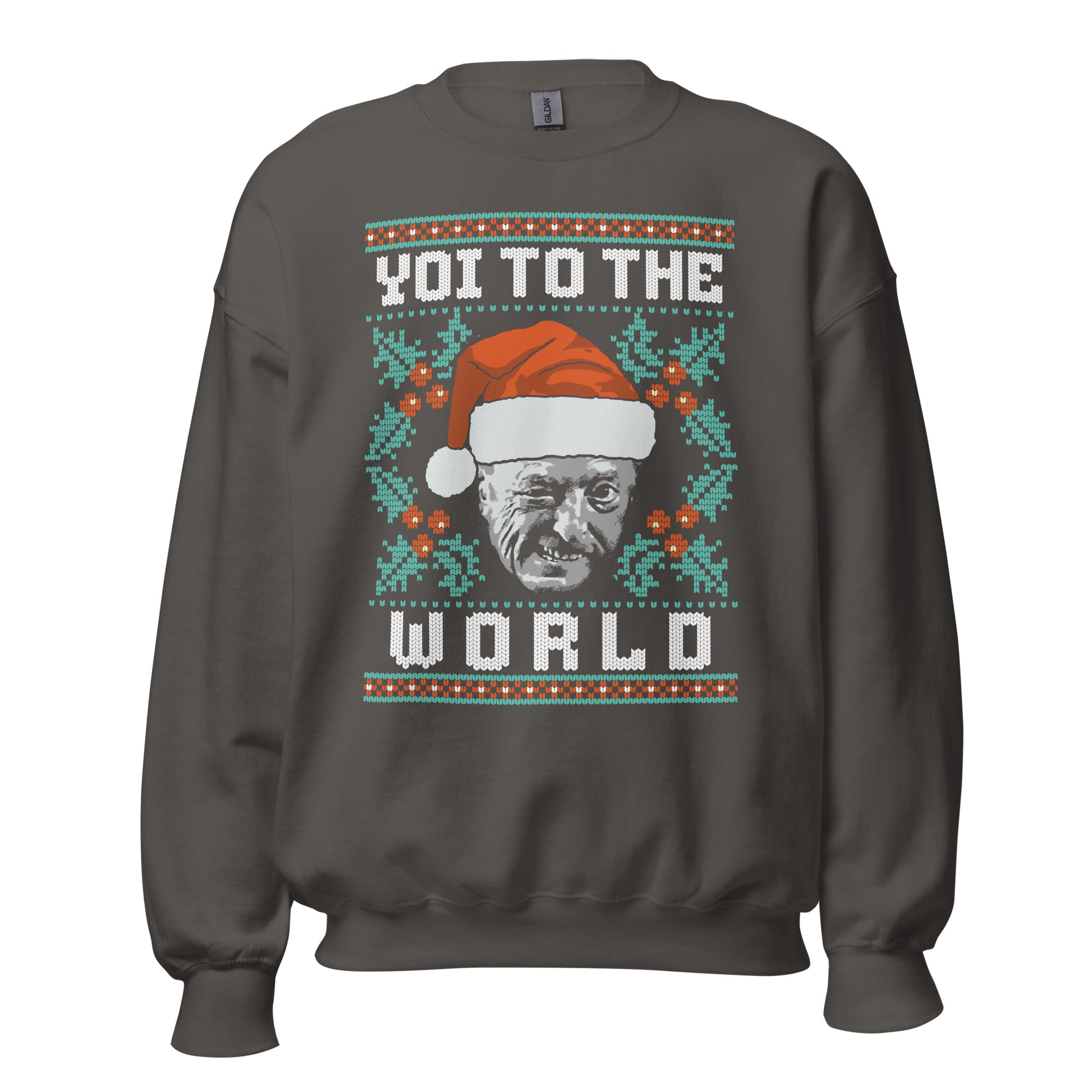 Yoi to the World - Ugly Christmas Sweater - Fleece Crewneck Sweatshirt