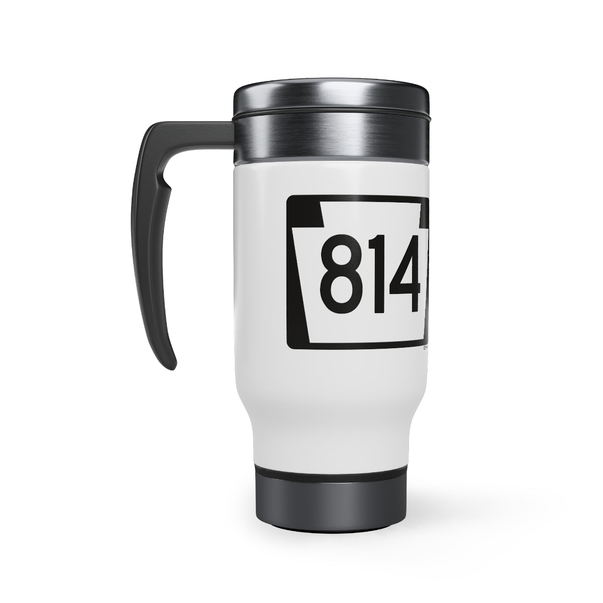 ROAD SIGN 814 - Stainless Steel Travel Mug with Handle, 14oz - Yinzylvania