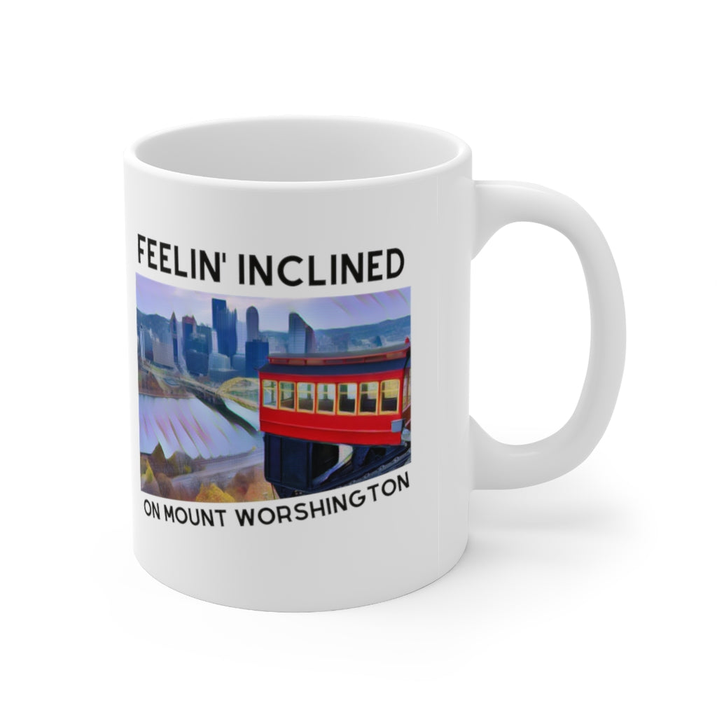 FEELIN' INCLINED ON MT. WORSHINGTON - Ceramic Mug 11oz - Yinzylvania