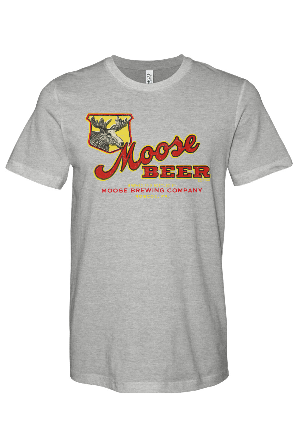 Moose Beer - Bella + Canvas Heathered Jersey Tee - Yinzylvania