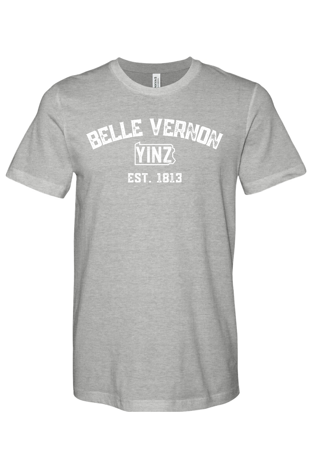 Belle Vernon Yinzylvania - Bella + Canvas Heathered Jersey Tee - Yinzylvania