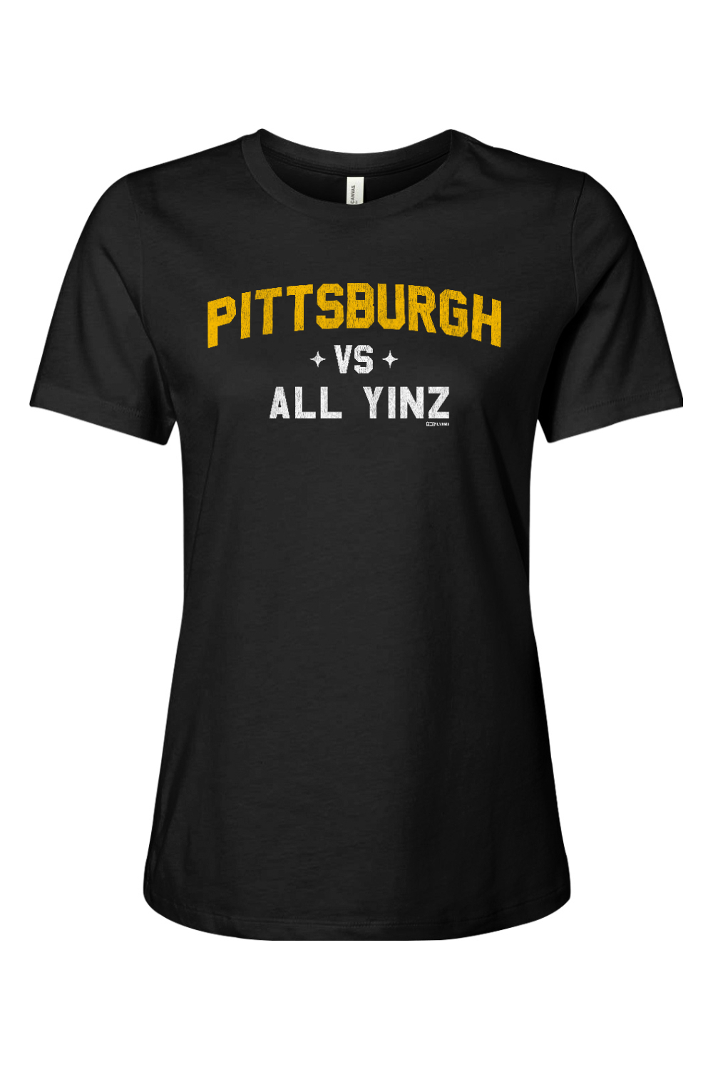 Pittsburgh vs. All Yinz - Bella + Canvas Women’s Relaxed Jersey Short Sleeve Tee - Yinzylvania
