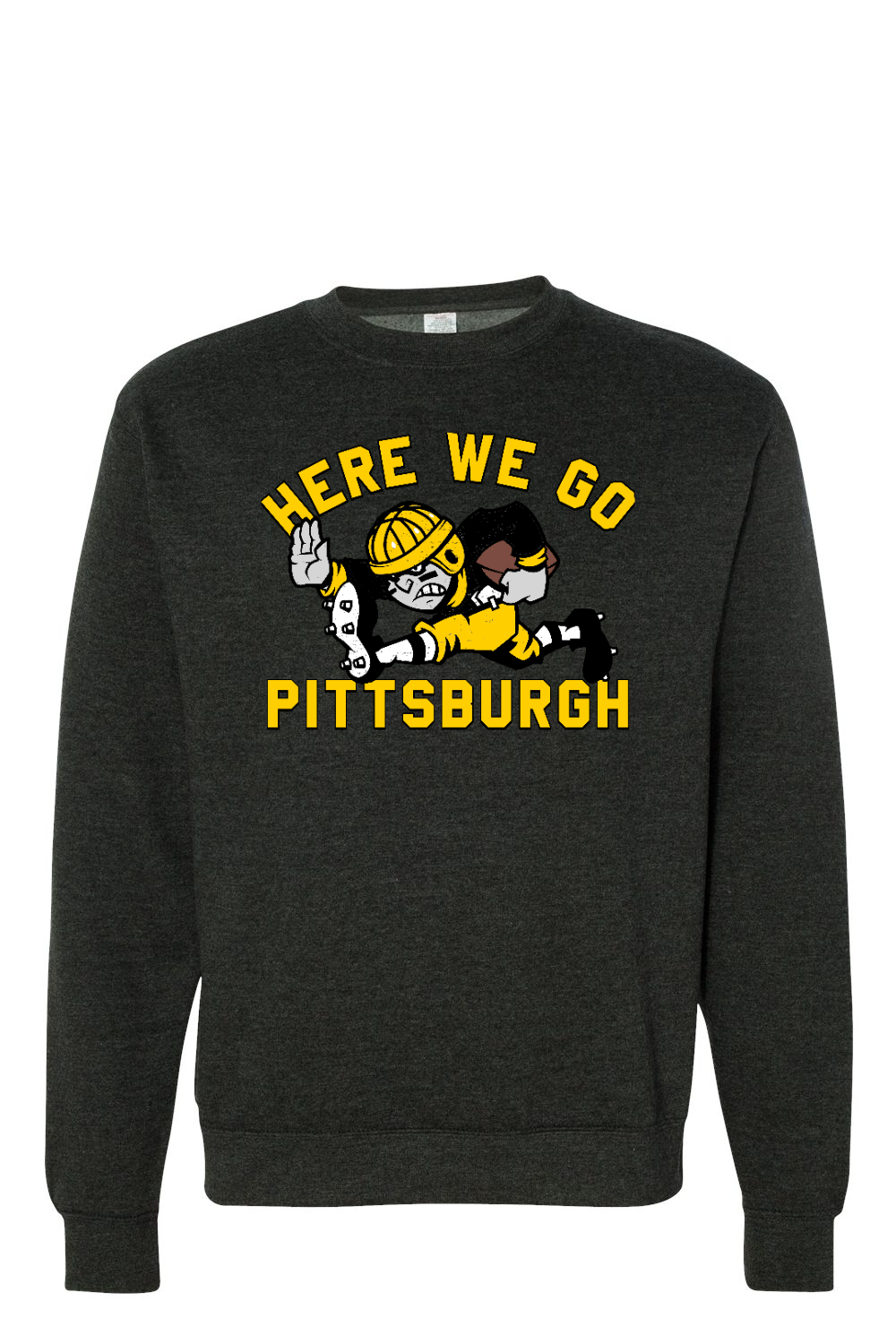 Here We Go Pittsburgh - Old School - Premium Crewneck Sweatshirt - Yinzylvania
