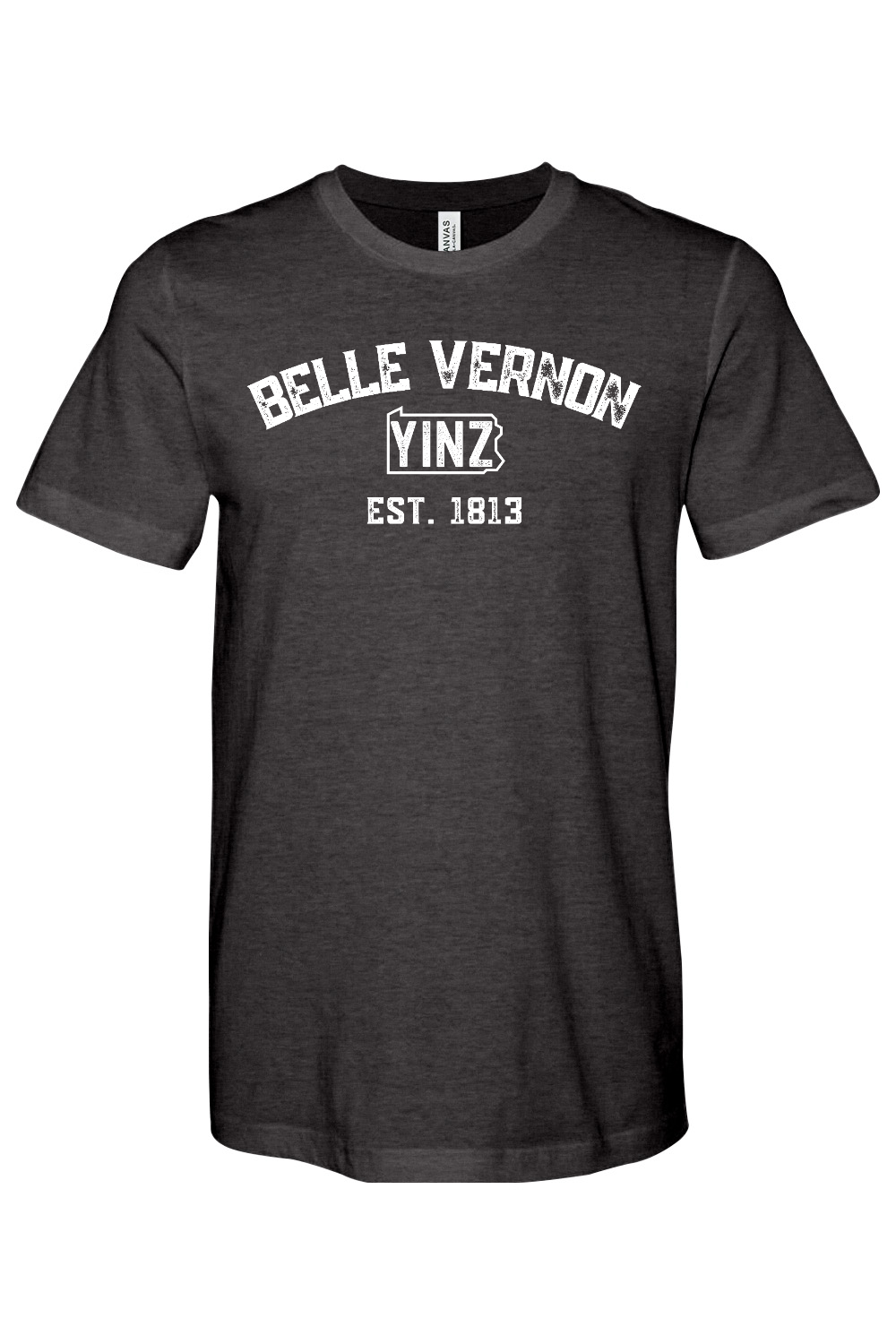 Belle Vernon Yinzylvania - Bella + Canvas Heathered Jersey Tee - Yinzylvania