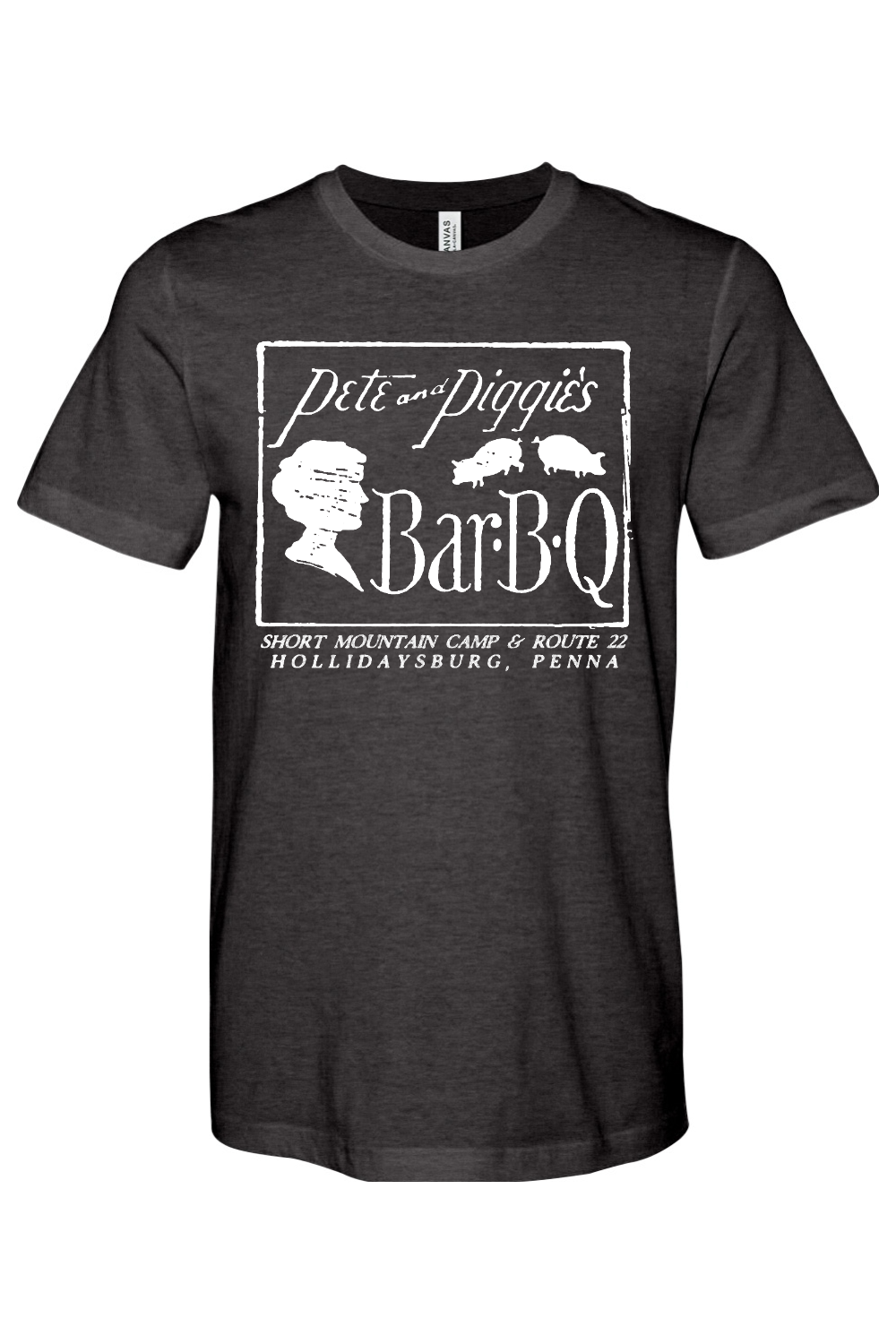 Pete & Piggie's BBQ - Bella + Canvas Heathered Jersey Tee - Yinzylvania