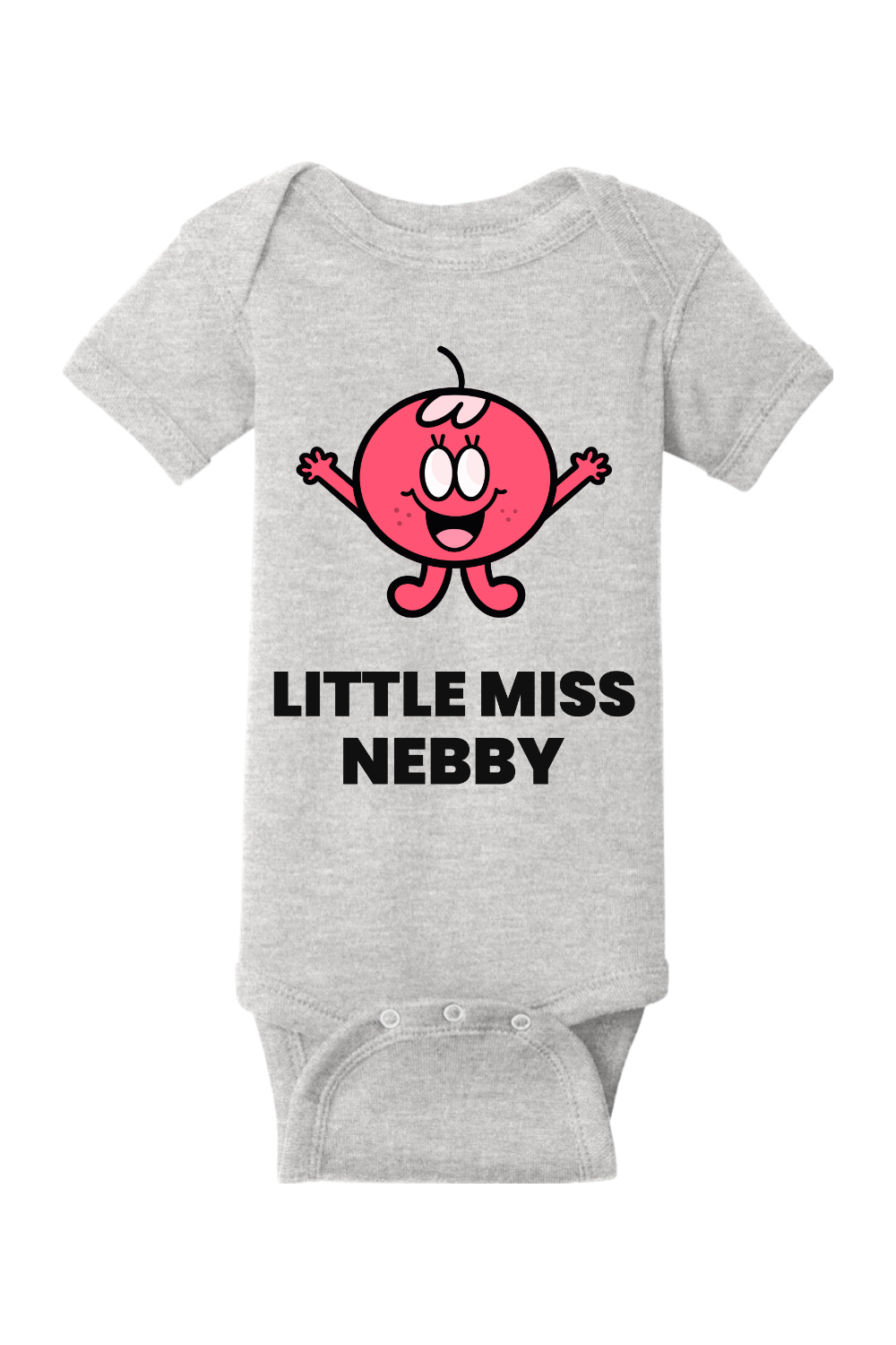 Little Miss Nebby - Infant Short Sleeve Baby Rib Bodysuit - Yinzylvania