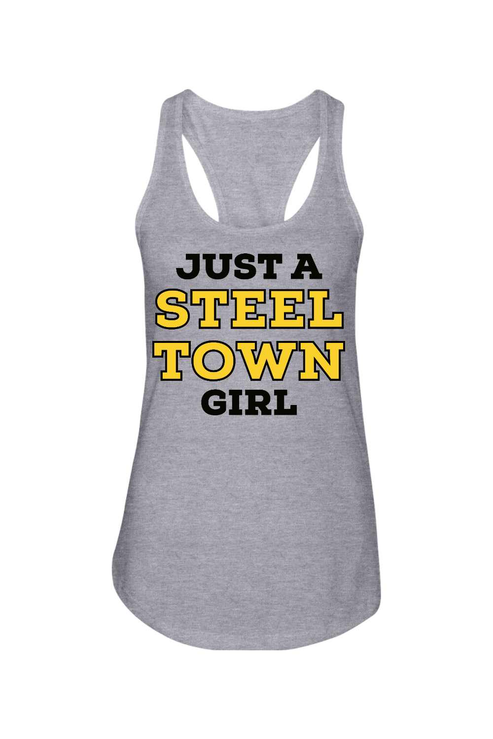 Steel Town Girl - Next Level Ladies Racerback Tank - Yinzylvania