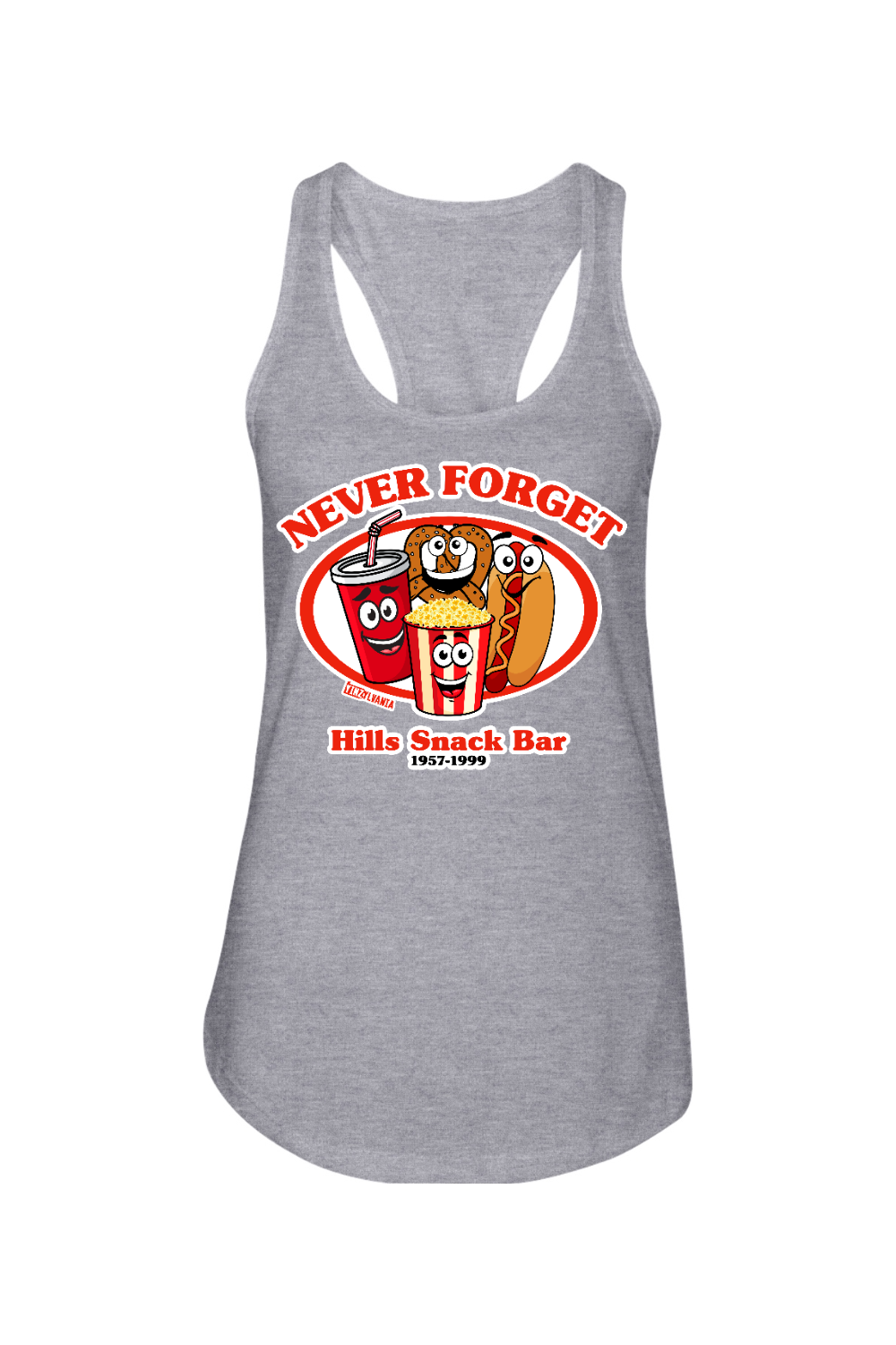 Never Forget - Hills Snack Bar - Ladies Racerback Tank - Yinzylvania