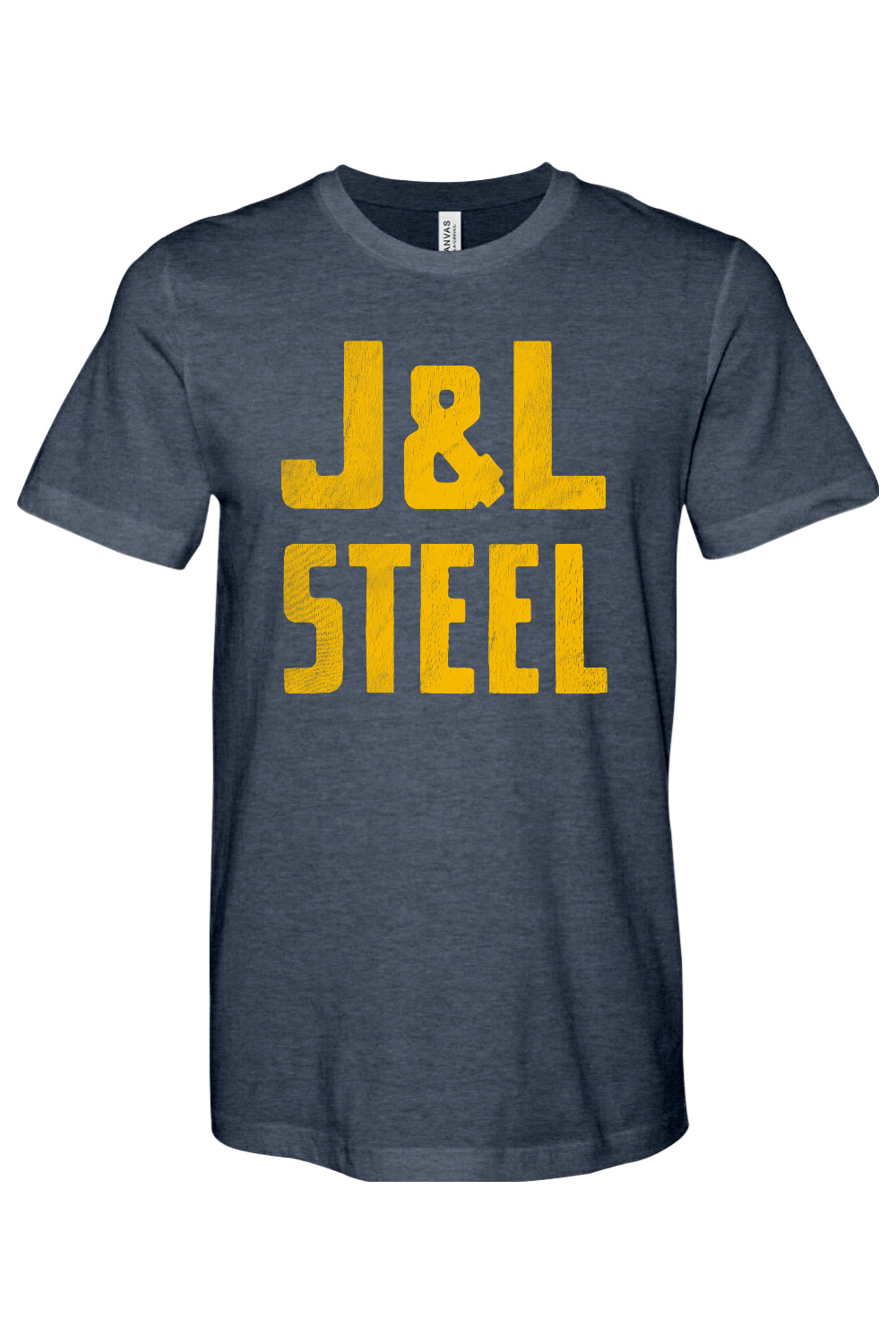 J&L Steel Retro - Bella + Canvas Heathered Jersey Tee - Yinzylvania