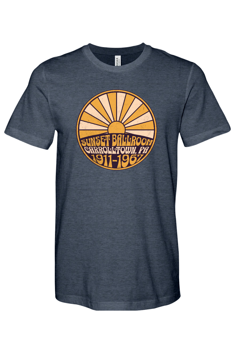 Sunset Ballroom - Bella + Canvas Heathered Jersey Tee - Yinzylvania